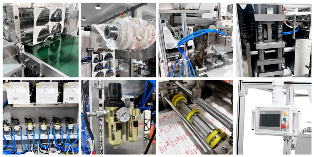 HY-NB-350滾刀暖包機(jī)帶玻璃罩機(jī)械細(xì)節(jié)